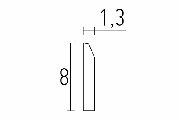 Modernne põrandaliist PLIN08M; 8 cm x 1,5 m _2