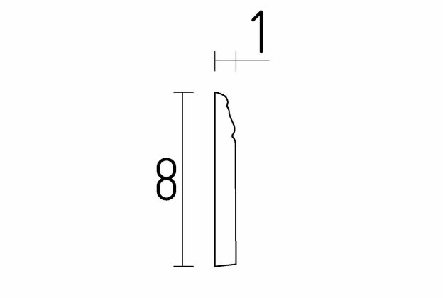 Klassikaline põrandaliist PLIN08; 8 cm x 1,5 m_2