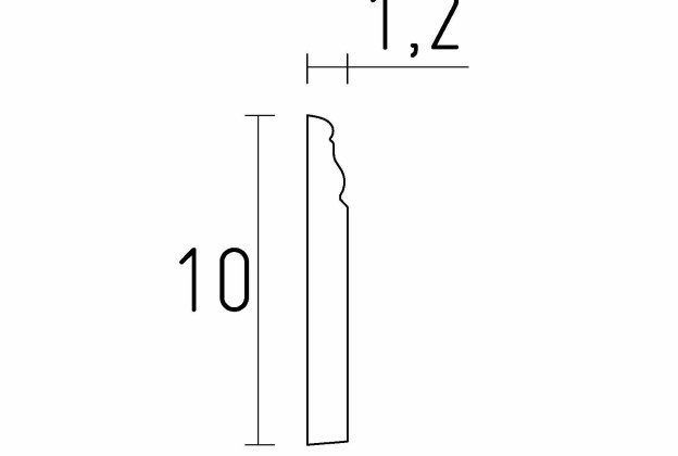 Klassikaline põrandaliist PLIN10; 10 cm x 1,5 m  _2