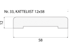 Katteliist nr 33 - 12 x 58 mm tamm, mänd, valge   _4