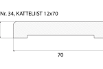 Katteliist nr 34 - 12 x 70 mm tamm, mänd, valge  _4