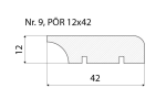 Põrandaliist nr 9 - 12 x 42 mm tamm, mänd, valge  _4