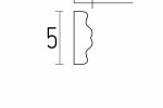 Wandleiste 1102, klassisch, 5 cm × 1,7 cm × 1,50 m _3