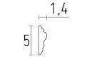 Wall Molding 1124 - 5 cm x 1.4 cm x 2.15 m _2