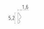 Seinaliist 1166 - 1,6 cm x 5,2 cm x 1,50 m _3