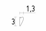 Seinaliist 1212 - 1,3 cm x 3 cm x 1,50 m_2