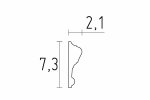 Настенная молдинг 1345 — 2,1 см × 7,3 см × 2,00 м  _3