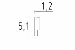 Moderni seinälista 1367 – 1,2 cm x 5,1 cm x 2,15 m _3