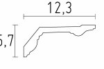 Klassikaline karniis D604; 12,3 cm x 5,7 cm x 2 m _4