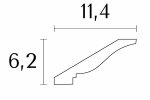 Klassikaline karniis D614; 11,4 cm x 6,2 cm x 1,75 m_3