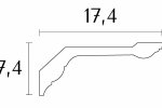 Klassikaline karniis D626; 17,4 cm x 7,4 cm x 1,75 m _3