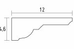 Klassikaline karniis D545; 12 cm x 4,6 cm x 1,75 m _4