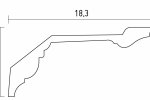 Klassikaline karniis D601; 18,3 cm x 9 cm x 2 m _4