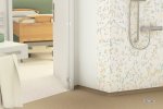 PVC seinakate märga ruumi Shower System "Mural Calypso" 7022 Envol Snow Green roheline_2