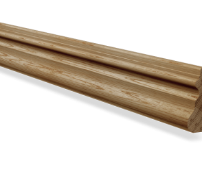 Piirdeliist 14- 35 x 107 mm, tamm, mänd, valge  