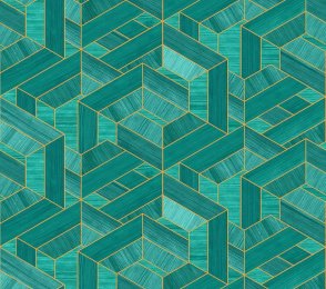 Käsitöötapeet Tiffany Designs, Etre, et305 roheline spoon, kuldne triip  