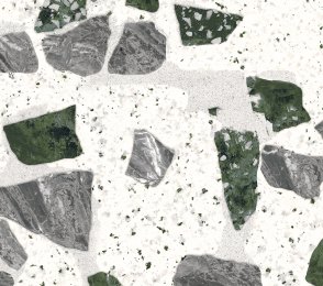 Keraamiline seina- ja põrandaplaat 600x600mm Portico Green reljeefne, valge/hall/roheline