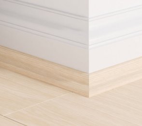 MDF põrandaliist Scotia Ivory oak (17x17mm x 2,4m) QSSCOT08258 valge