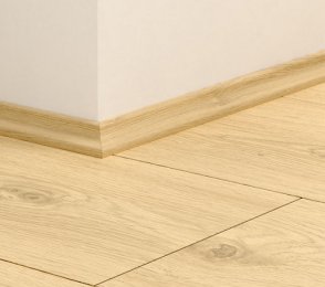 MDF skirting board Scotia Desert greige oak (17x17mm x 2.4m) QU -QSSCOT05802 brown