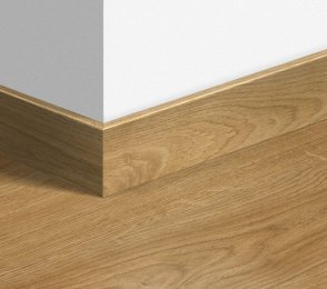 MDF-Fußleiste, hellweiße Eiche (77 mm x 14 mm x 2,4 m), QU -QSPSKR01491, braun
