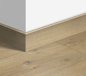MDF-Fußleiste, Eiche mittel (77 mm x 14 mm x 2,4 m), QU -QSPSKR01856, braun