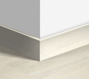 MDF põrandaliist Charlotte oak white (77mmx14mm x 2,4m) QU -QSPSKR03178 valge