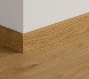 MDF-Fußleiste Standard Weißeiche hell (58 mm x 12 mm x 2,4 m) QU -QSSK01491 braun