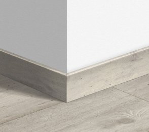 MDF-Fußleiste Standard Betonholz hellgrau (58 x 12 mm x 2,4 m) QU -QSSK01861 grau