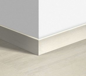 MDF-Fußleiste Standard Charlotte Eiche weiß (58 x 12 mm x 2,4 m) QU -QSSK03178M weiß