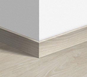Плинтус из МДФ, стандартный цвет «Дуб», светло-серый (58x12 мм x 2,4 м) QU -QSSK03547 серый