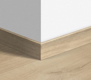 MDF-Fußleiste Standard Desert Oak Hell Natur (58 x 12 mm x 2,4 m) QU -QSSK03550 braun
