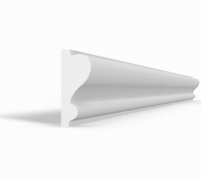 Wall molding 1101 with a smooth, minimalist design, 5 cm x 1.9 cm x 1.50 m