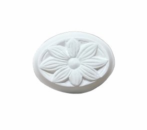 Rosett med ornament 1413 – 9 x 7 cm 