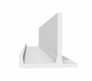 Epäsuoran valaistuksen karnissi – D114; 20 cm x 19 cm x 2 m  