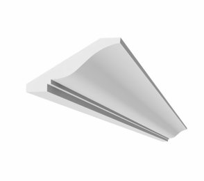 Klassisk gardinstang D614; 11,4 cm x 6,2 cm x 1,75 m