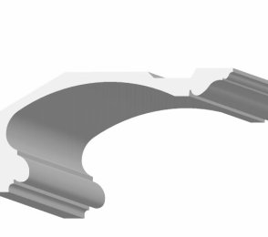 Classic curtain rail D658; 38 cm x 19 cm x 2 m  