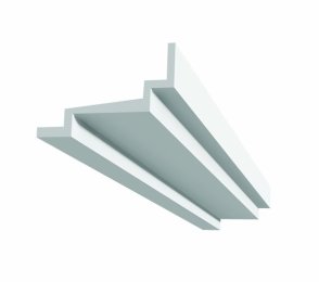 Moderne gardinstang D891; 29,8 cm x 20,1 cm x 2 m