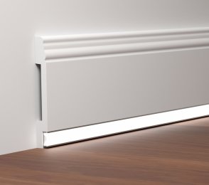 Valgustusega põrandaliist PLINLED12LED 12,5 cm x 1,5 m