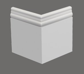 Välisnurk põrandaliistule PLIN12 (PLIN12A); 10 cm x 10 cm 