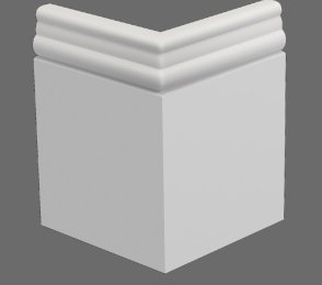 Välisnurk põrandaliistule PLIN15 (PLIN15A); 10 cm x 10 cm 